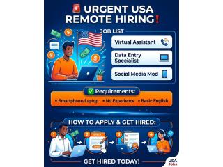 URGENT USA HIRING: Work From Home & Get Paid Weekly ($20 - $30/hr)