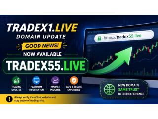 Tradex1.live users can now explore the new Tradex55.live domain for trading