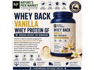 Whey Back Vanilla Whey Protein GF, Ordered Without the Runaround