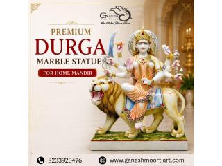 Premium Durga Marble Statue for Home Mandir