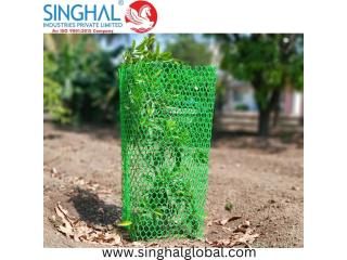 Sturdy Plastic Tree Guard Shields Tender Bark