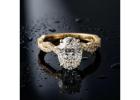 Oval Solitaire Twisted Pave Ring – Shop Elegant Yellow Gold