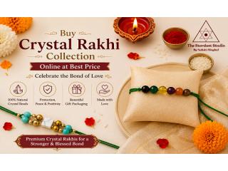 Buy Crystal Rakhi Collection Online at Best Price | The Stardust Studio