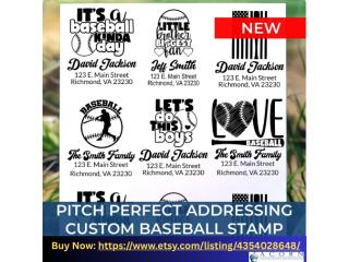 Personalized Sports Stamp – Custom Baseball Address Stamp