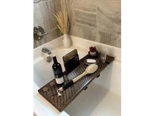 Handcrafted Bespoke Wooden Bath Caddies in Forsyth County | Coonhound Woodworks