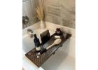 Handcrafted Bespoke Wooden Bath Caddies in Forsyth County | Coonhound Woodworks 
