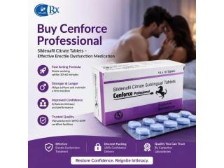 Buy Cenforce Professional Sildenafil Citrate Tablets – Effective Erectile Dysfunction Medication