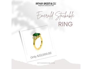 Emerald Stackable Ring | Arthur Groom & Co