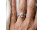 Shop Elegant Round Diamond Ring – White Gold Pavé Sparkle