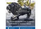 Buy Premium Marble Lion Sculpture for Home & Outdoor Décor