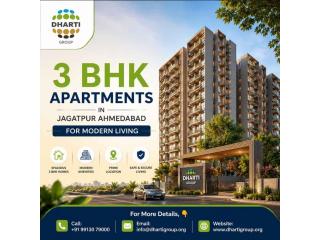 3 BHK Apartments in Jagatpur, Ahmedabad, for Modern Living | Dharti Group