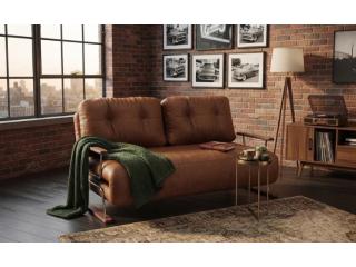 Caramel Faux Leather 4-in-1 Convertible Sleeper Chair Sofa Bed