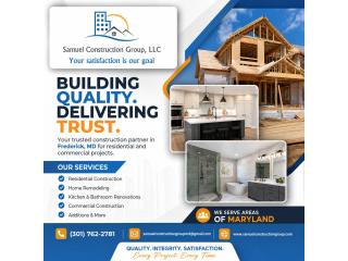 Trusted Construction Company in Frederick, MD