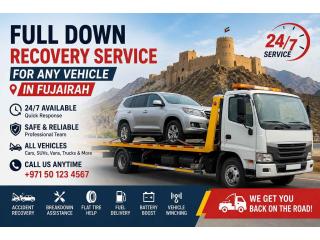 Full Down Recovery Service Fujairah – 24/7 Vehicle Recovery