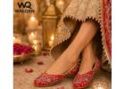 Walqen Crimson Star Royale Bridal Punjabi Jutti – Regal Elegance for Your Special Day