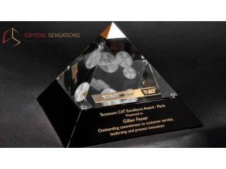 Premium Subsurface Laser Engraving for Crystal Awards