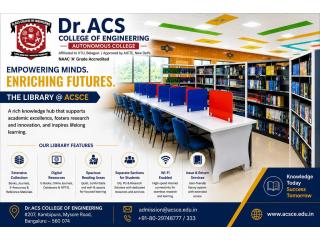 "Library - top 10 engineering colleges in karnataka | ACSCE "