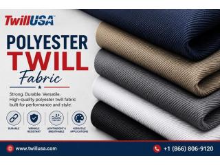Durable Polyester Twill Fabric for Custom Apparel