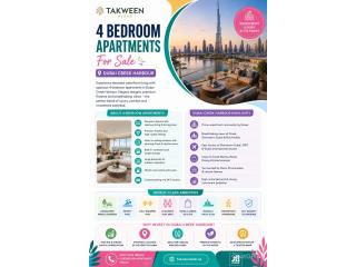 4 Bedroom Apartments for Sale Dubai Creek Harbour