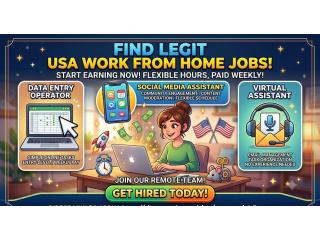 ???? URGENT HIRING: Best USA Work From Home Jobs (Paid Weekly $20-$30/hr)