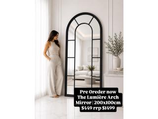Large arched mirror