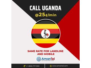 Cheap Calls to Uganda from 25¢/Min