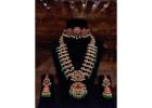Silver Wedding Jewelry Sets | Kundan Rani and Short Bottumala Sets