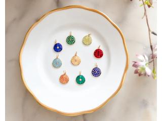18K Gold Fine Jewelry | Enamel Guilloché Jewelry Collection