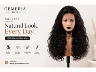 Human Hair Full Lace Wigs | Natural & Stylish Wigs - Gemeria Hair