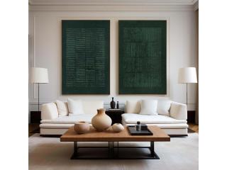 Blue & Green Abstract Painting SET OF 2 #AVG 001