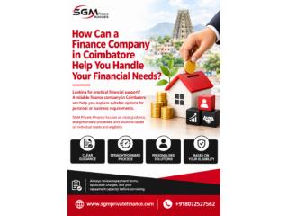 How Can a Finance Company in Coimbatore Help You Handle Your Financial Needs?