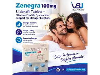 Zenegra 100mg Sildenafil Tablets – Effective Erectile Dysfunction Support for Stronger Erections