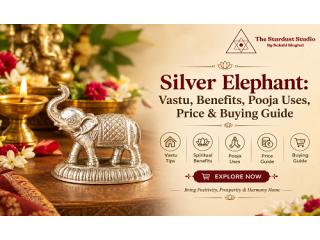 Buy Pure Silver Elephant Online at Best Price | The Stardust Studio