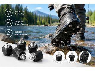 Wading Boot Studs for Better Grip & Stability