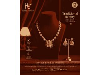 Lakshmi Temple Jewellery Necklace in 925 Sterling Silver