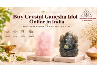 Buy Crystal Ganesha Idol Online at Best Price | The Stardust Studio