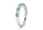 Beautiful Aquamarine Eternity Rings by Karob Jewels