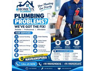 24/7 Expert Plumbing Services in Navrangpura | 9909290616