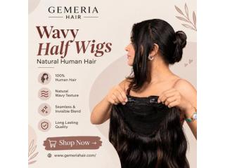 Wavy Half Wigs – Natural Human Hair | Gemeria Hair