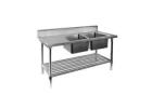 Double Sink Benches with Splashbacks for Busy Kitchens