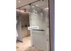 toughened lacquered railing fitting looking standing mirror glass shop 