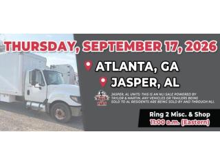 Online miscellaneous auction Hampton (Atlanta), GA / Jasper, AL Sep 2026