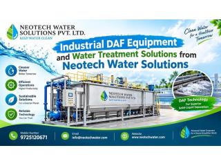 Industrial DAF Equipment and Water Treatment Solutions from Neotech Water Solutions