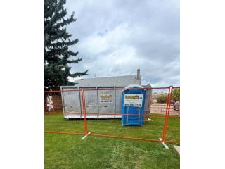 LitterBug Delivers portable toilets in Lethbridge with Fence Panels