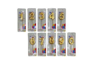 Birthday Number Candles – Golden & Star Designs
