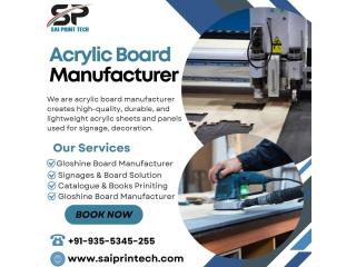 Acrylic Board Manufacturer Near Me for Modern Signage Needs