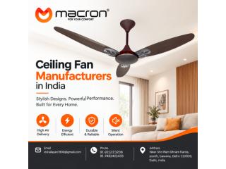 Ceiling Fan Manufacturers in India – Macron