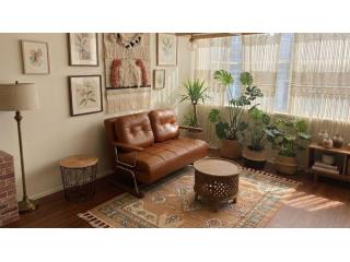Caramel Faux Leather Sleeper Chair with 4-in-1 Convertible Sofa Bed Design