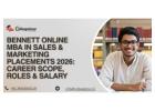 Bennett Online MBA in Sales & Marketing Placements 2026: Career Scope, Roles & Salary