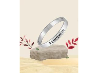 Stainless Steel Personalised Kada for Men – Lord Ganesha Photo and Mantra